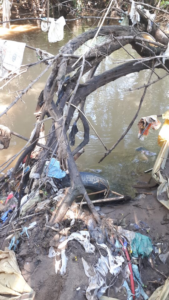 Lewende Woord Educational Cleanup - Waste on the Riverbanks that was later cleaned up