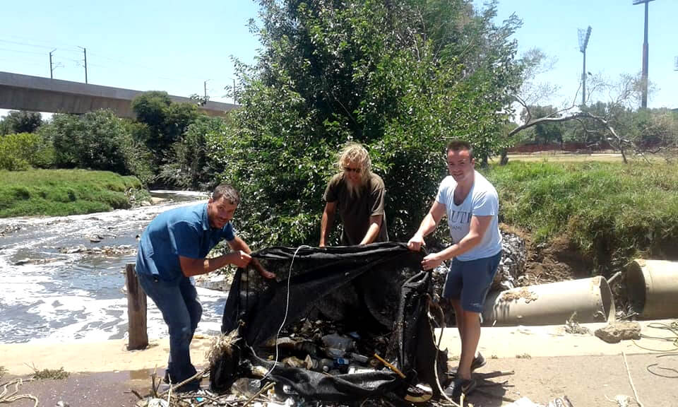 Riverside Park Cleanup - Waste found in the Hennops River